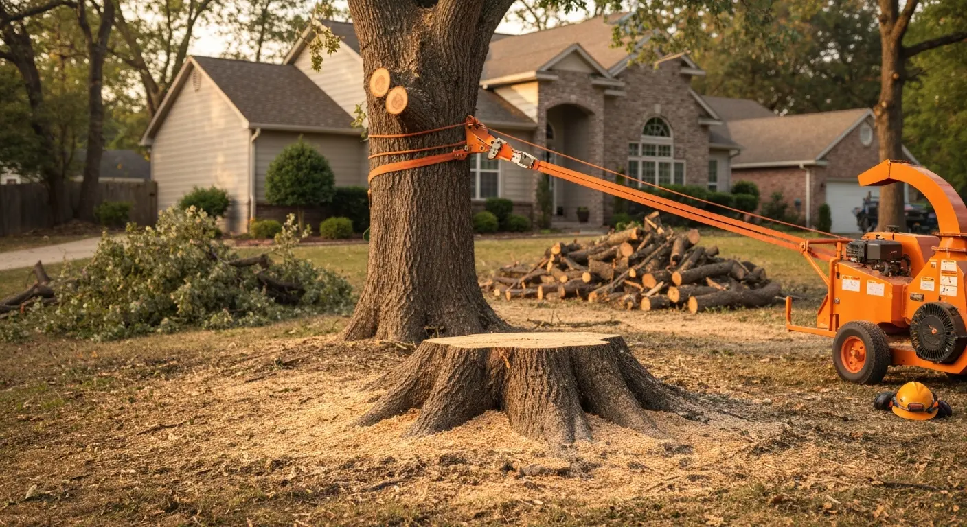 Tree removal in progress