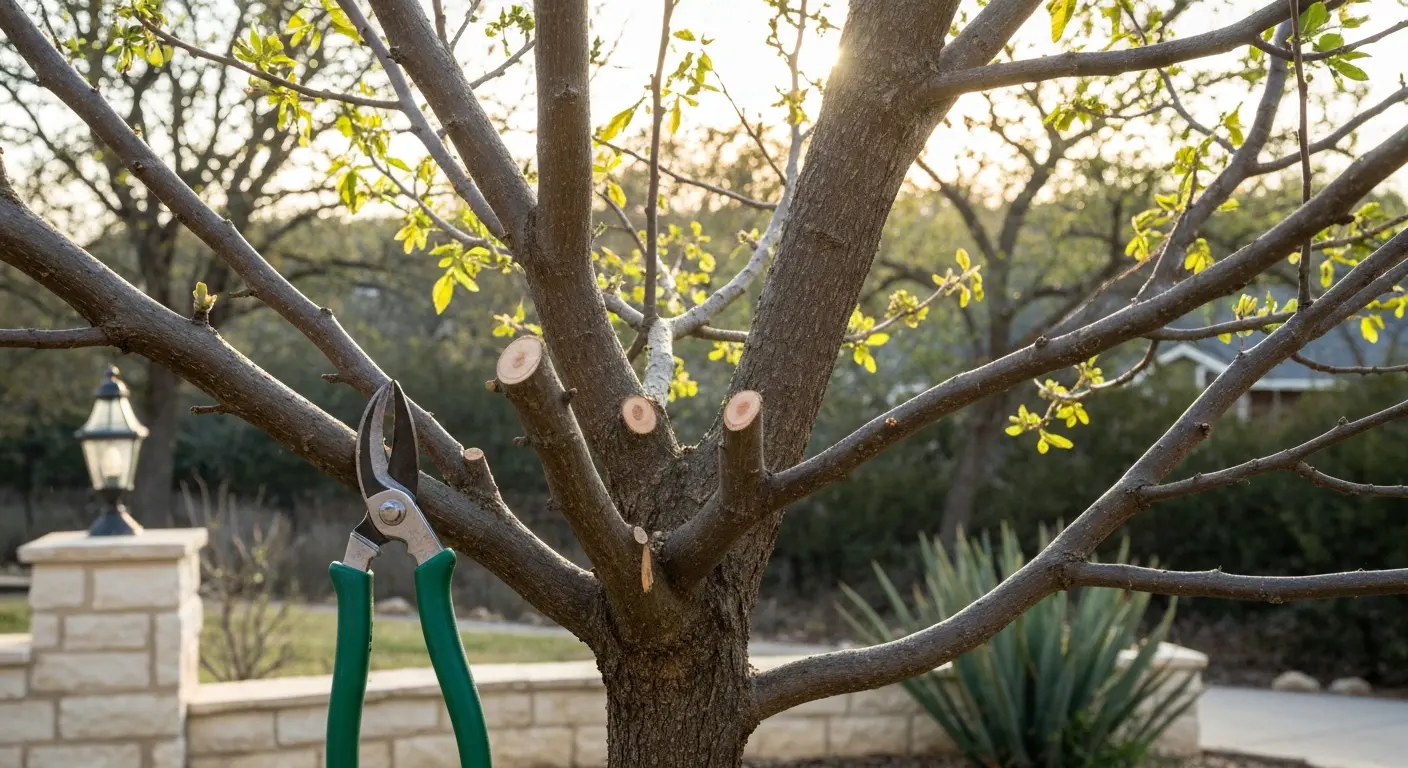 Pecan tree pruning