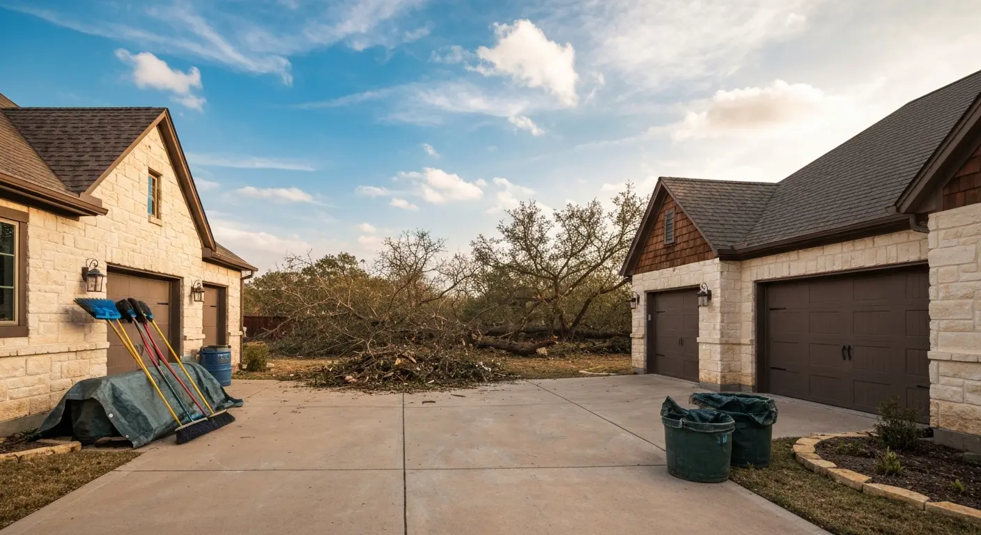 Storm damage cleanup