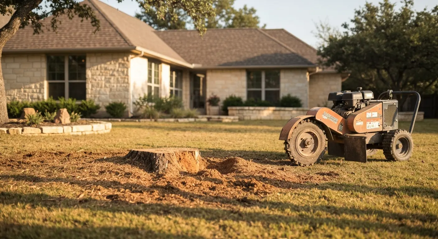 Stump grinding service