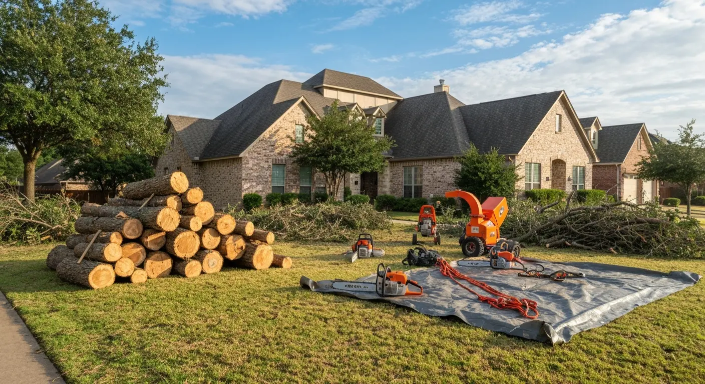 Storm damage cleanup and emergency tree removal