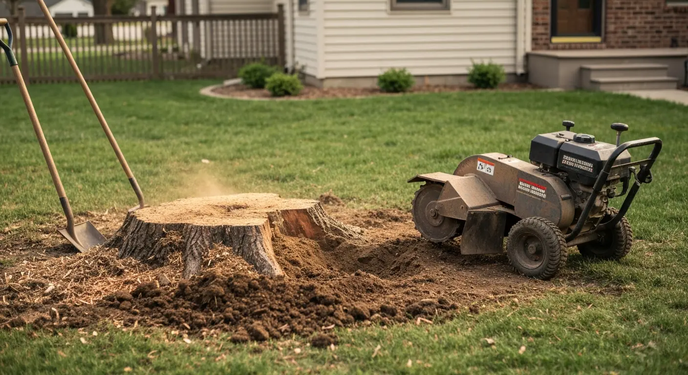 Stump grinding service