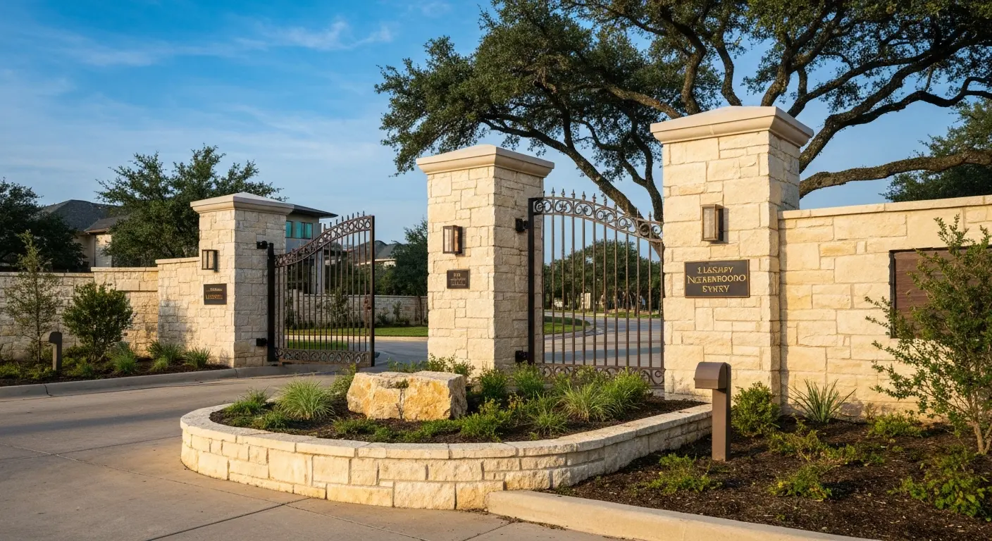 Lakeway neighborhood entry