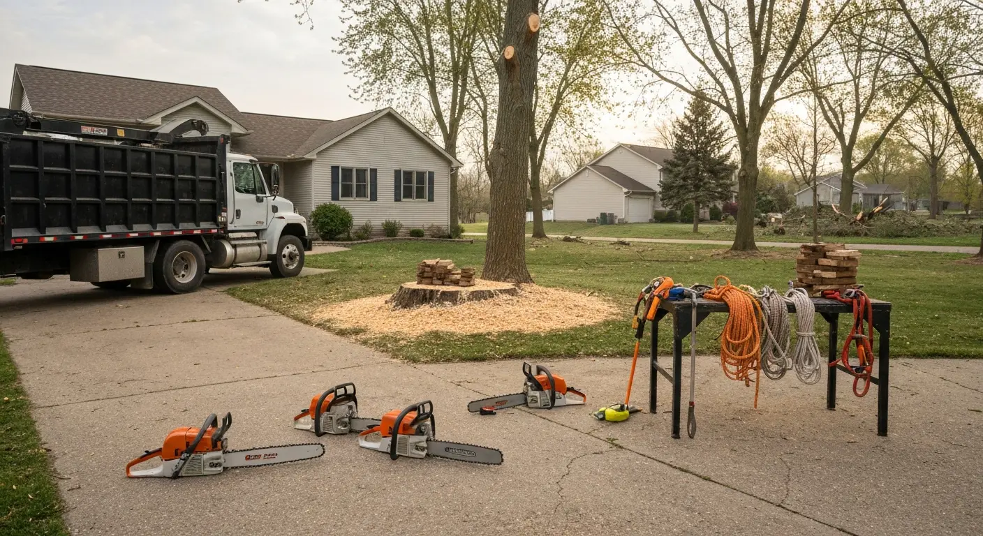 Storm damage tree removal