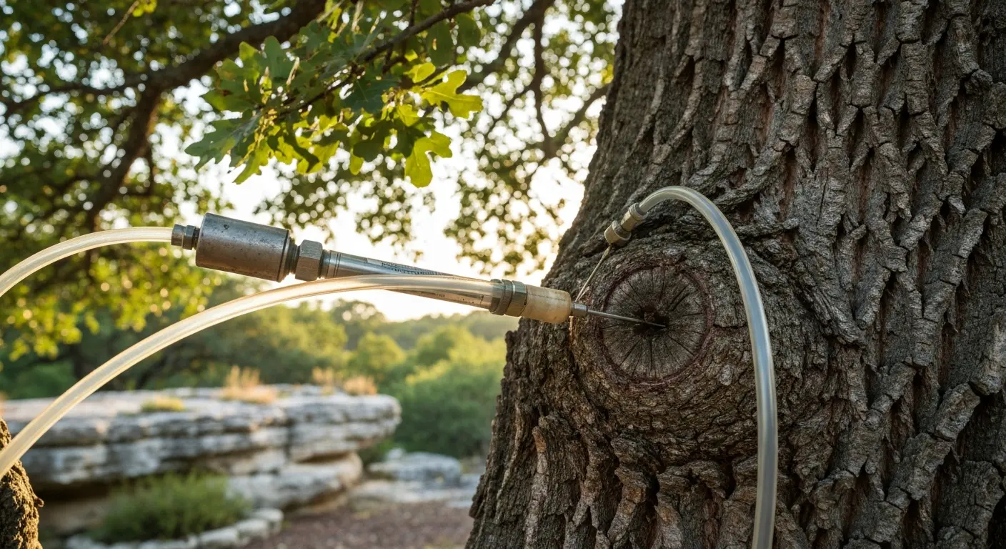 Oak wilt treatment injection