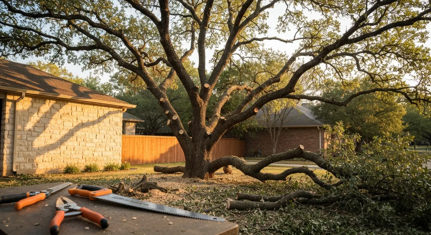 Live oak trimming