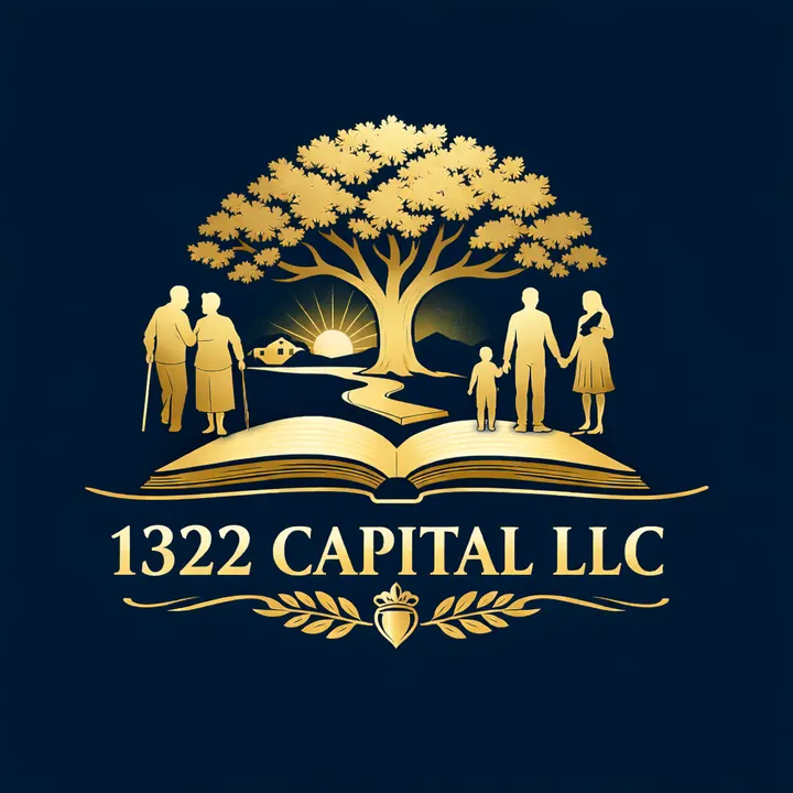 1322 Capital heritage mark: a family beneath an oak tree above an open book
