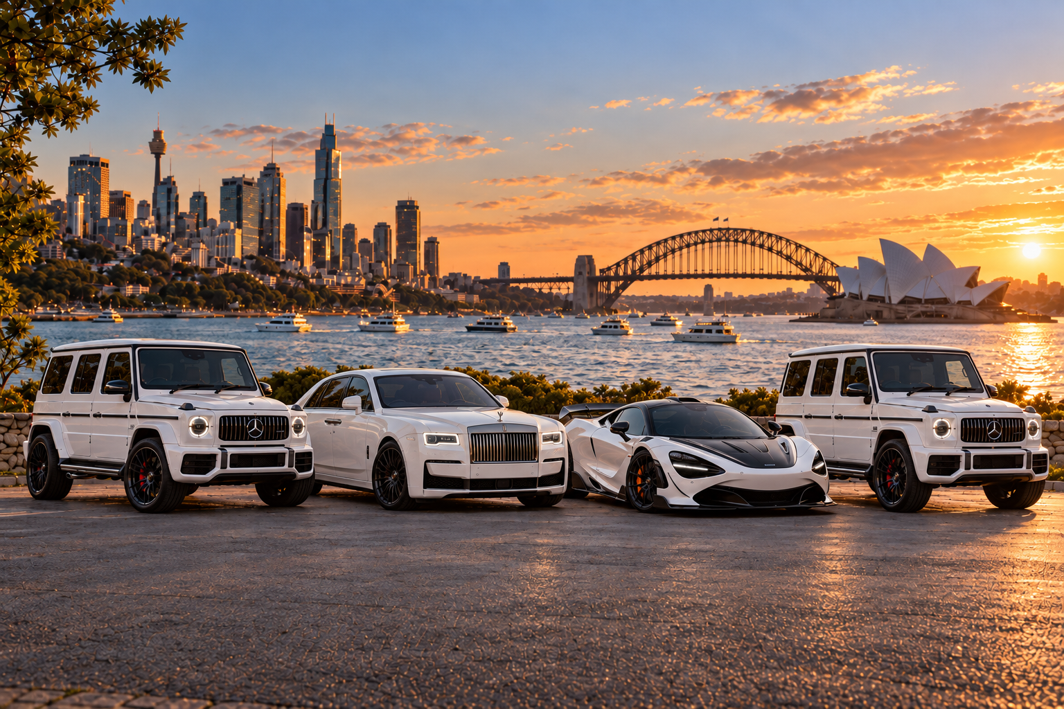 Elite wedding package vehicle line-up