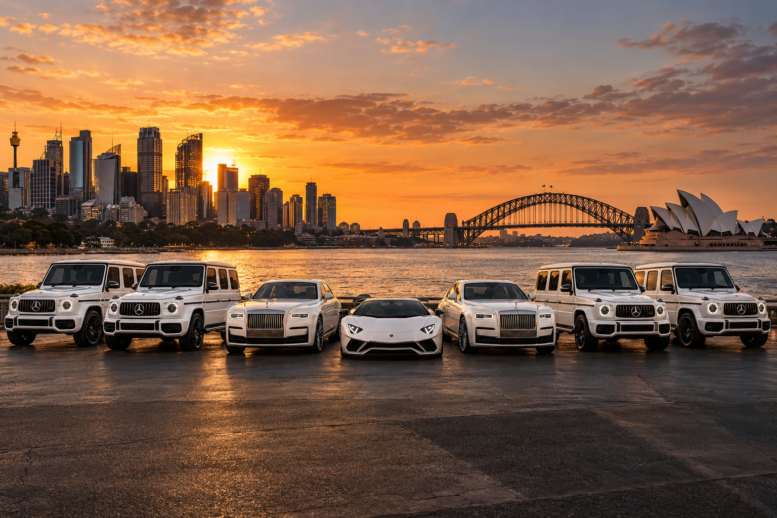 Grand wedding package vehicle line-up