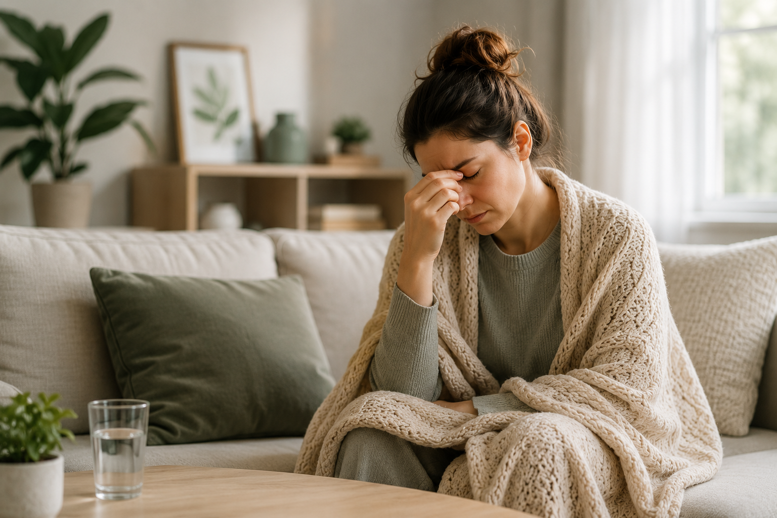 Woman experiencing fatigue and unexplained symptoms