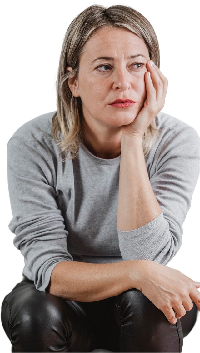 Woman experiencing fatigue and low ferritin symptoms