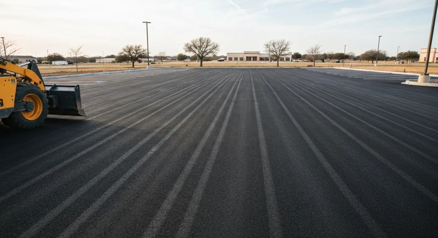 Commercial site grading in Aledo area