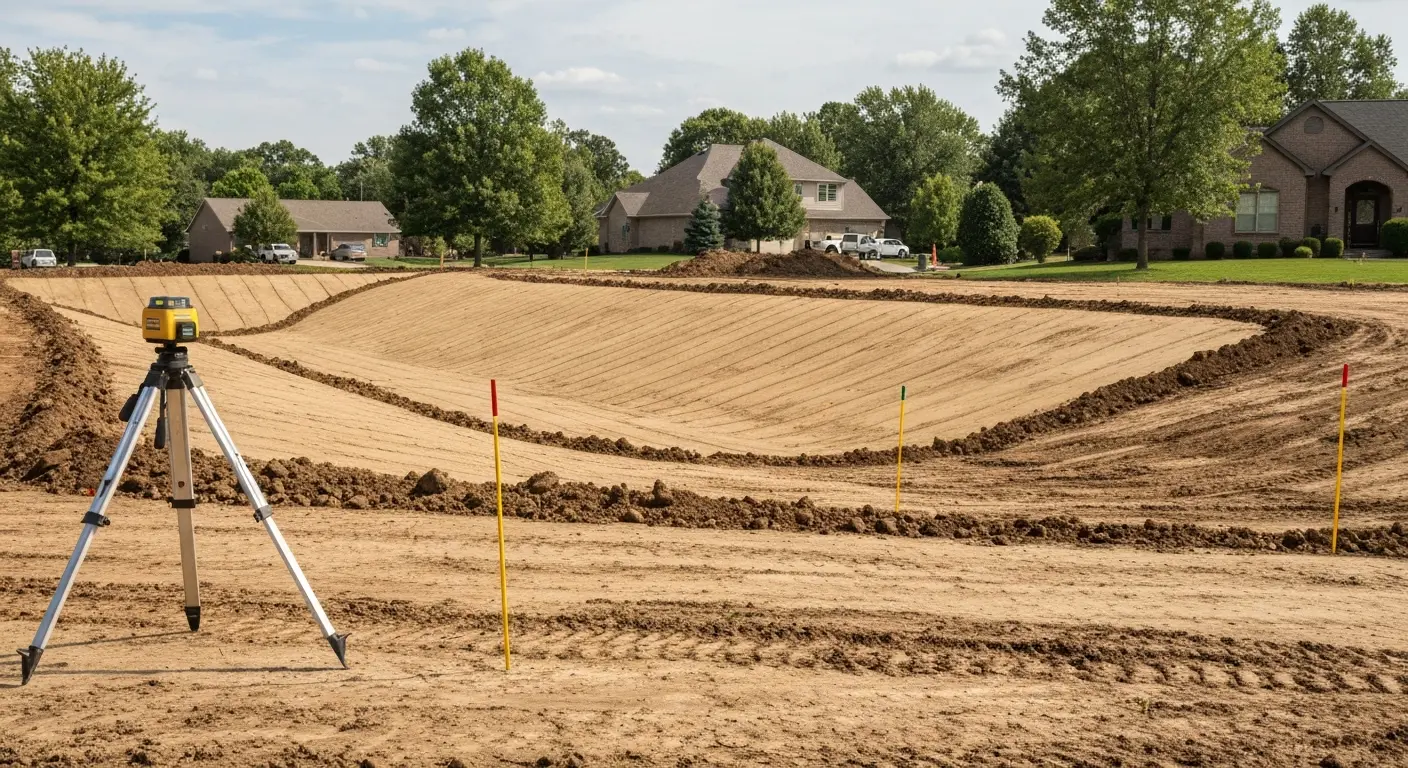 Grade work and lot preparation