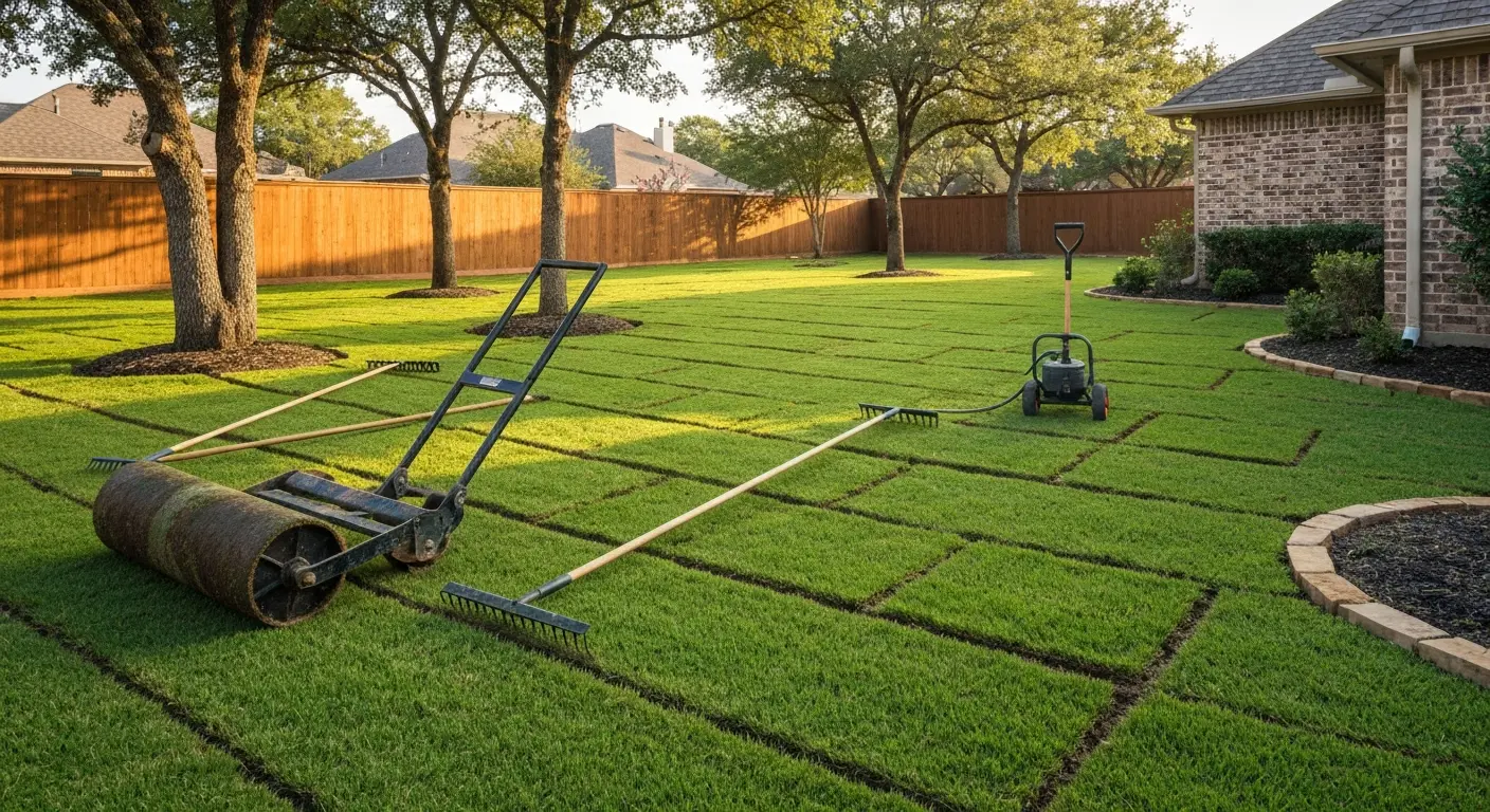 Residential sod installation