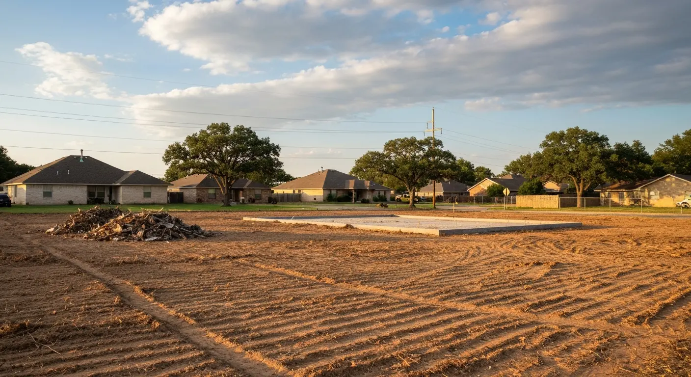 Land clearing project in Weatherford