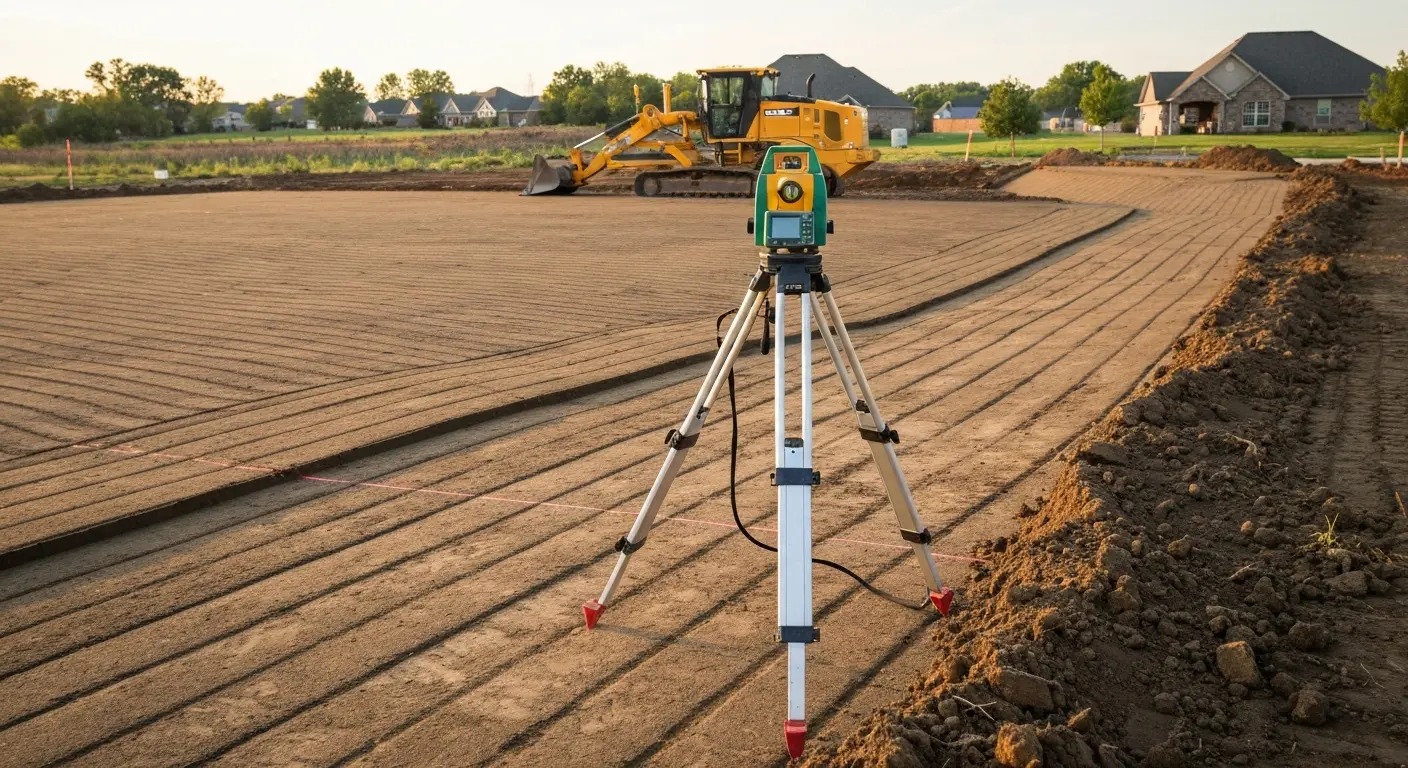 Landscape grading work