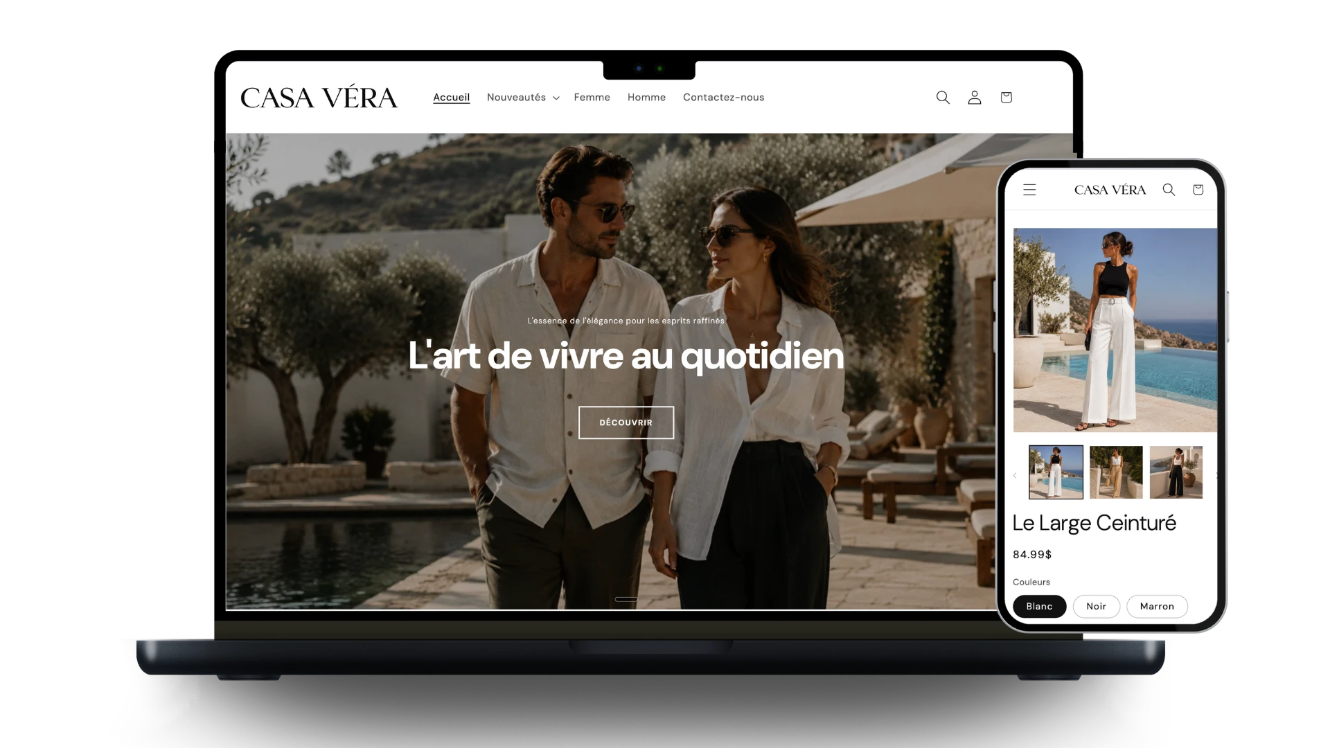 Mockup Template Boutique Shopify Professionnelle