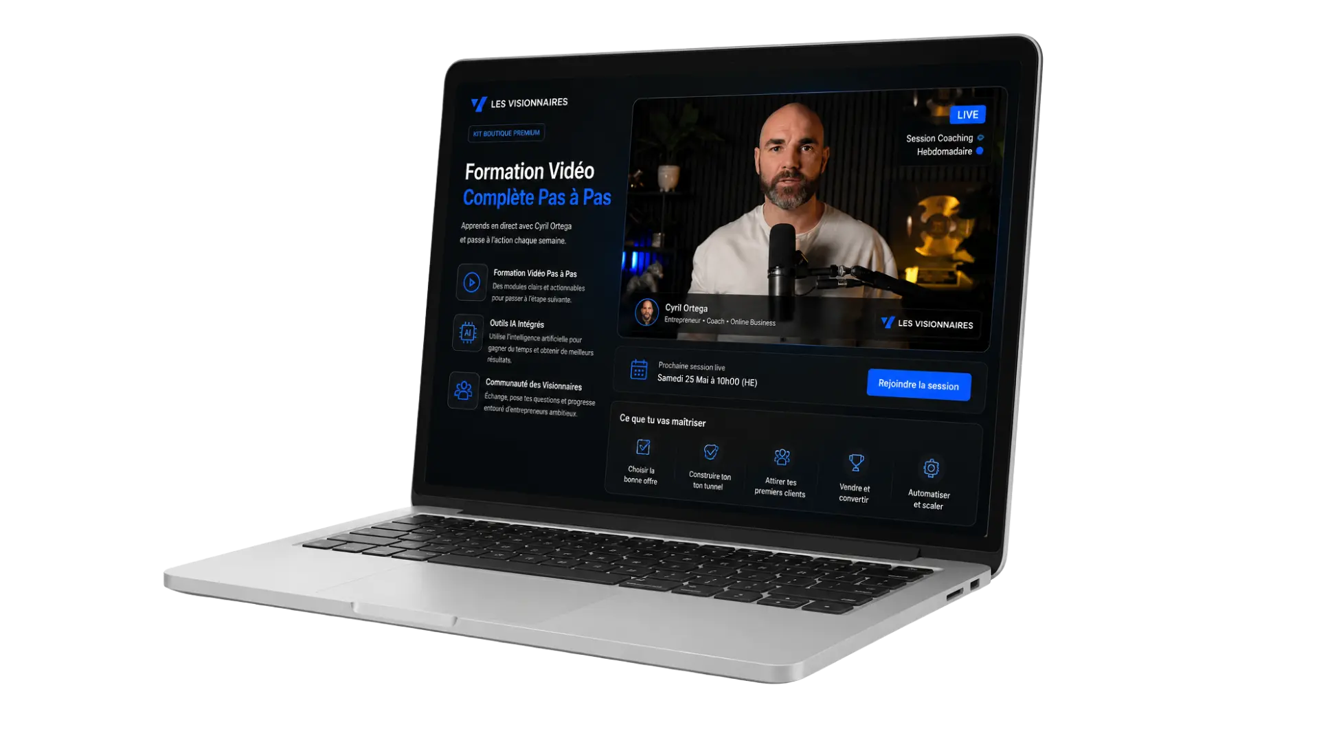 Mockup Formation Vidéo Complète Pas à Pas