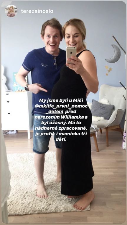 Tereza Salte s manželem na soukromém kurzu první pomoci