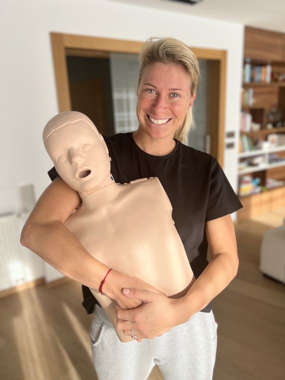Andrea Sestini Hlaváčková na soukromém kurzu první pomoci