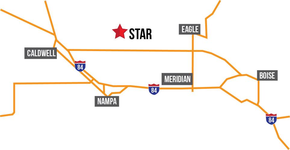Map of Star Idaho Map of Star Idaho