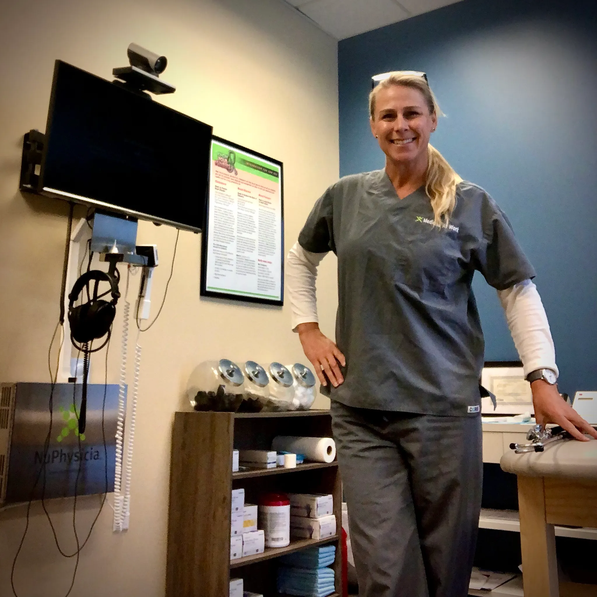 Onsite medic ready in the clinic