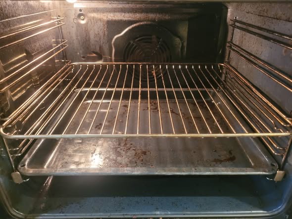 Clean oven racks after a deep clean