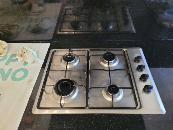A clean gas hob