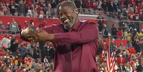 Warren Snipe performing at the Superbowl LV