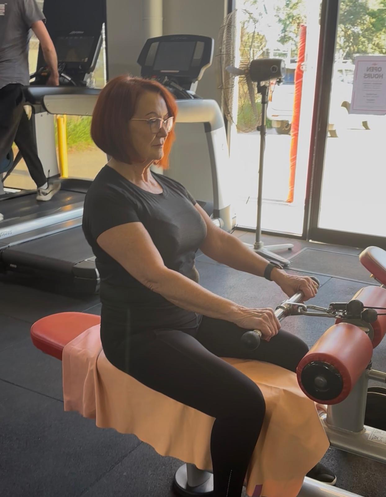 Older member training at Totally Pumped