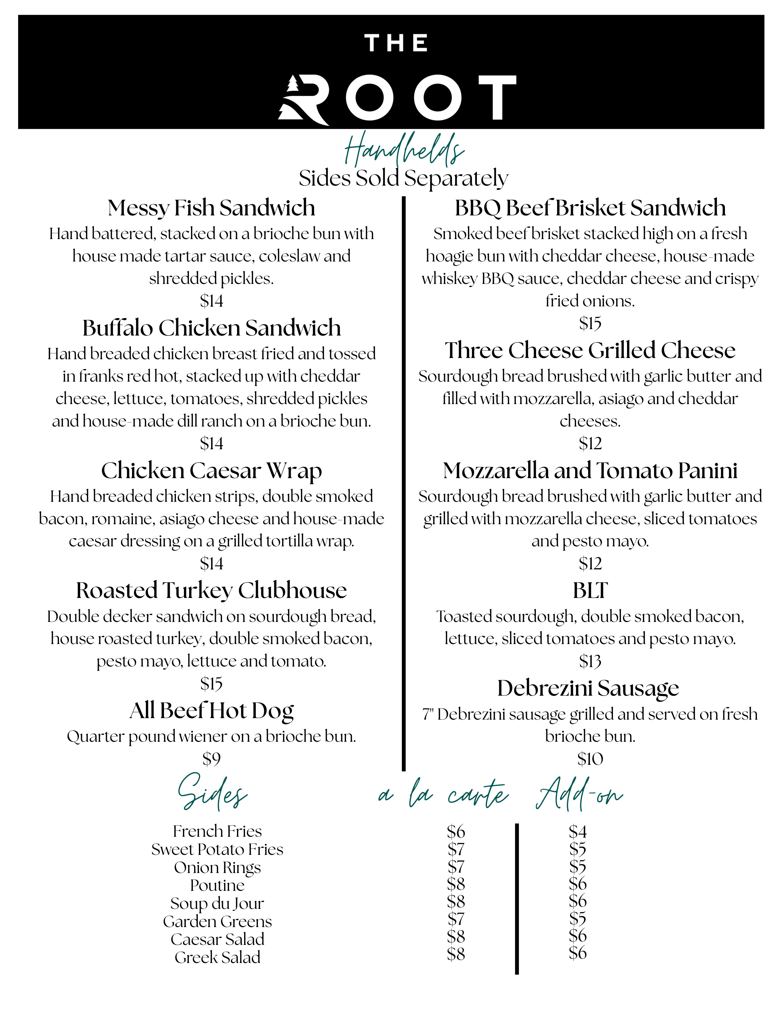 Sault Ontario Appetizer & Salad Menu