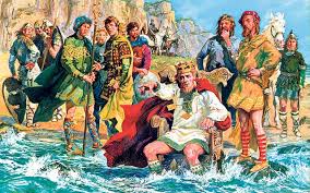 king Canute trying to stop the tide