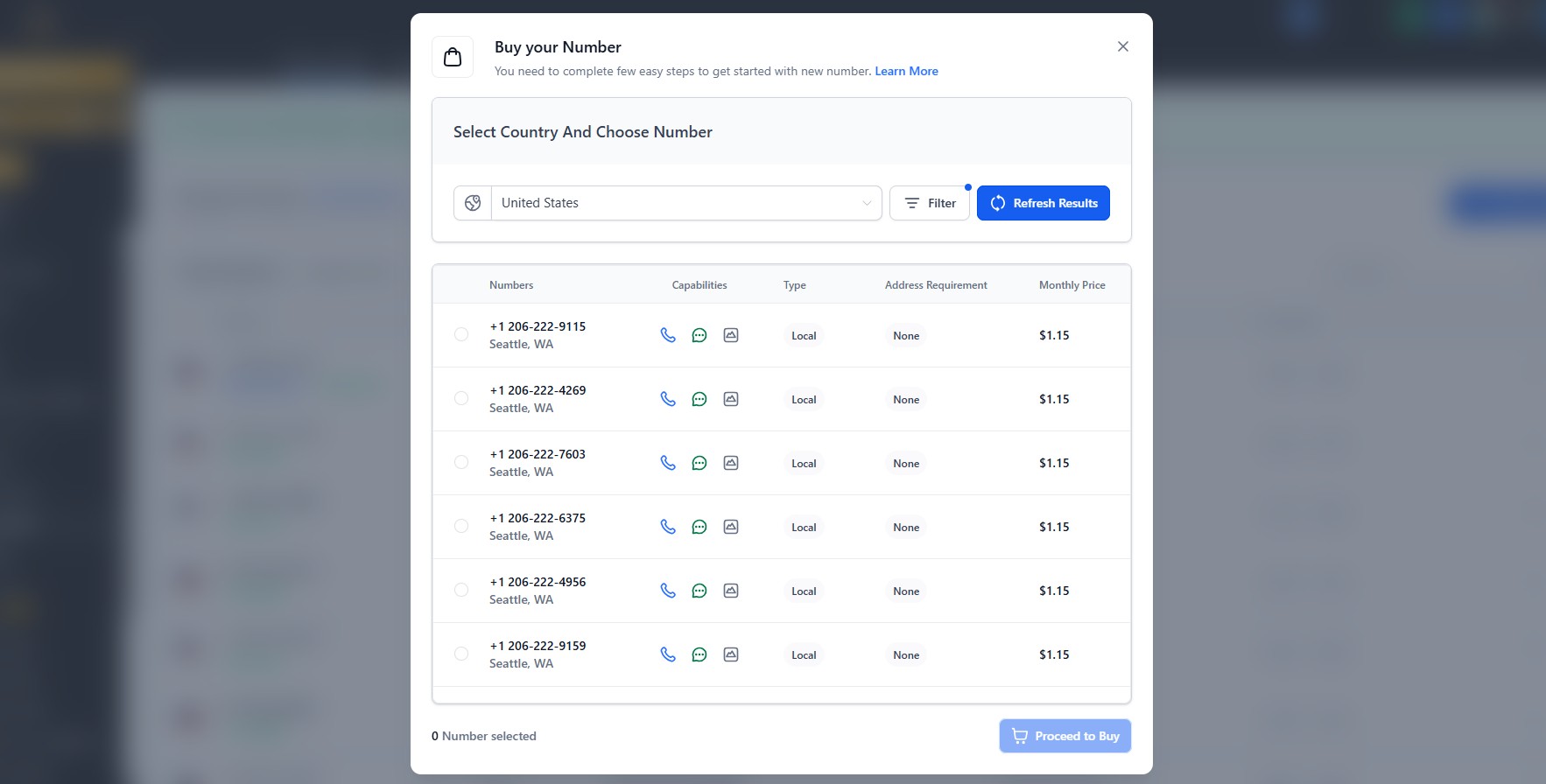Phone System & Call Log Screenshot