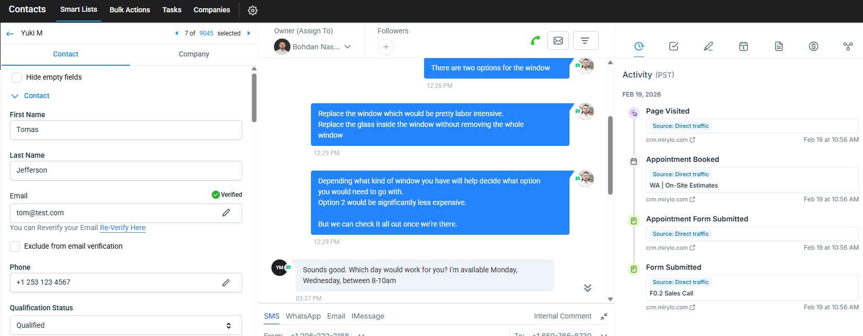 Unified inbox screenshot