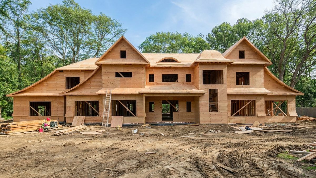 Home during framing