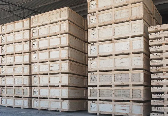 Large plywood shipping crates