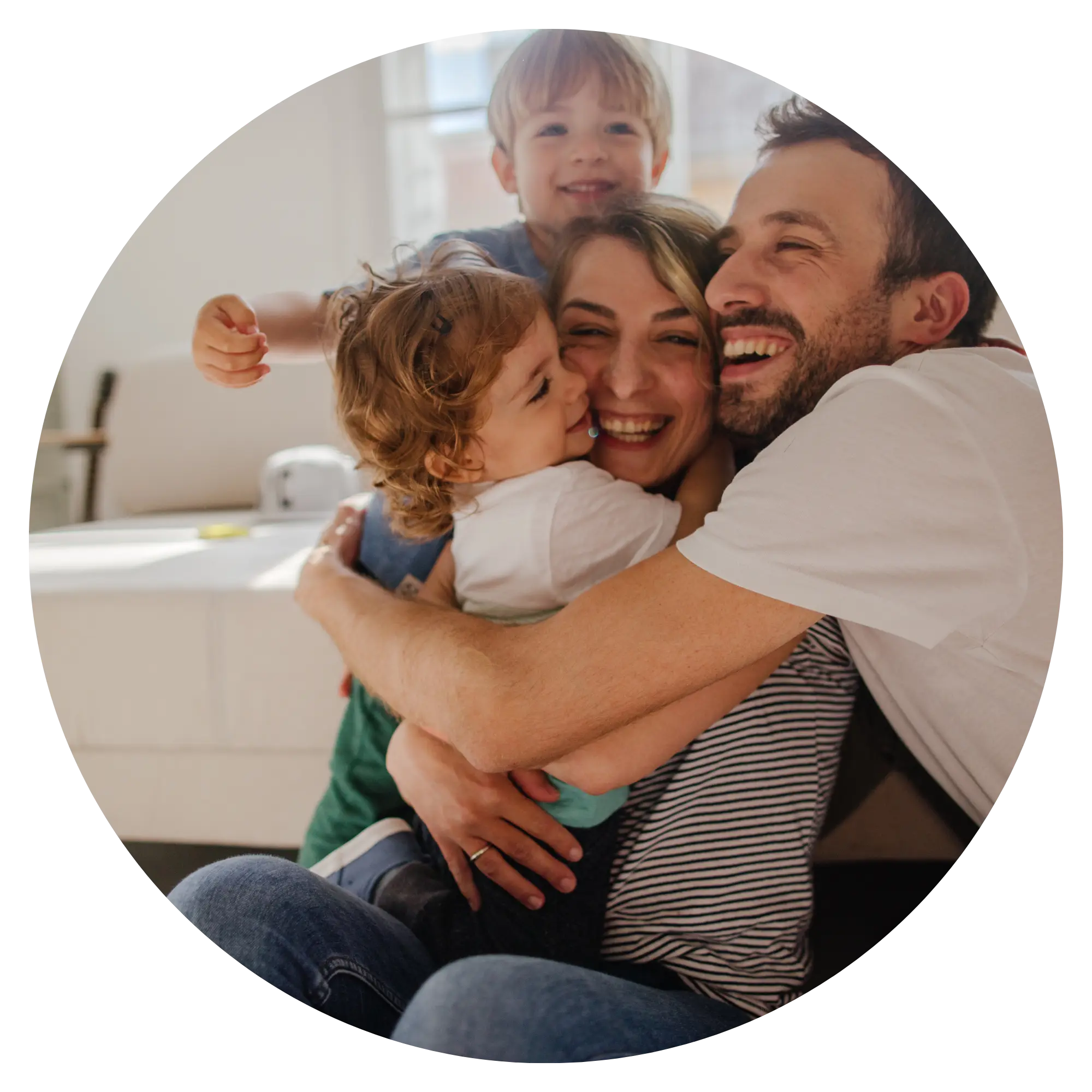 A happy family secured with Life Insurance Future Income Coverage