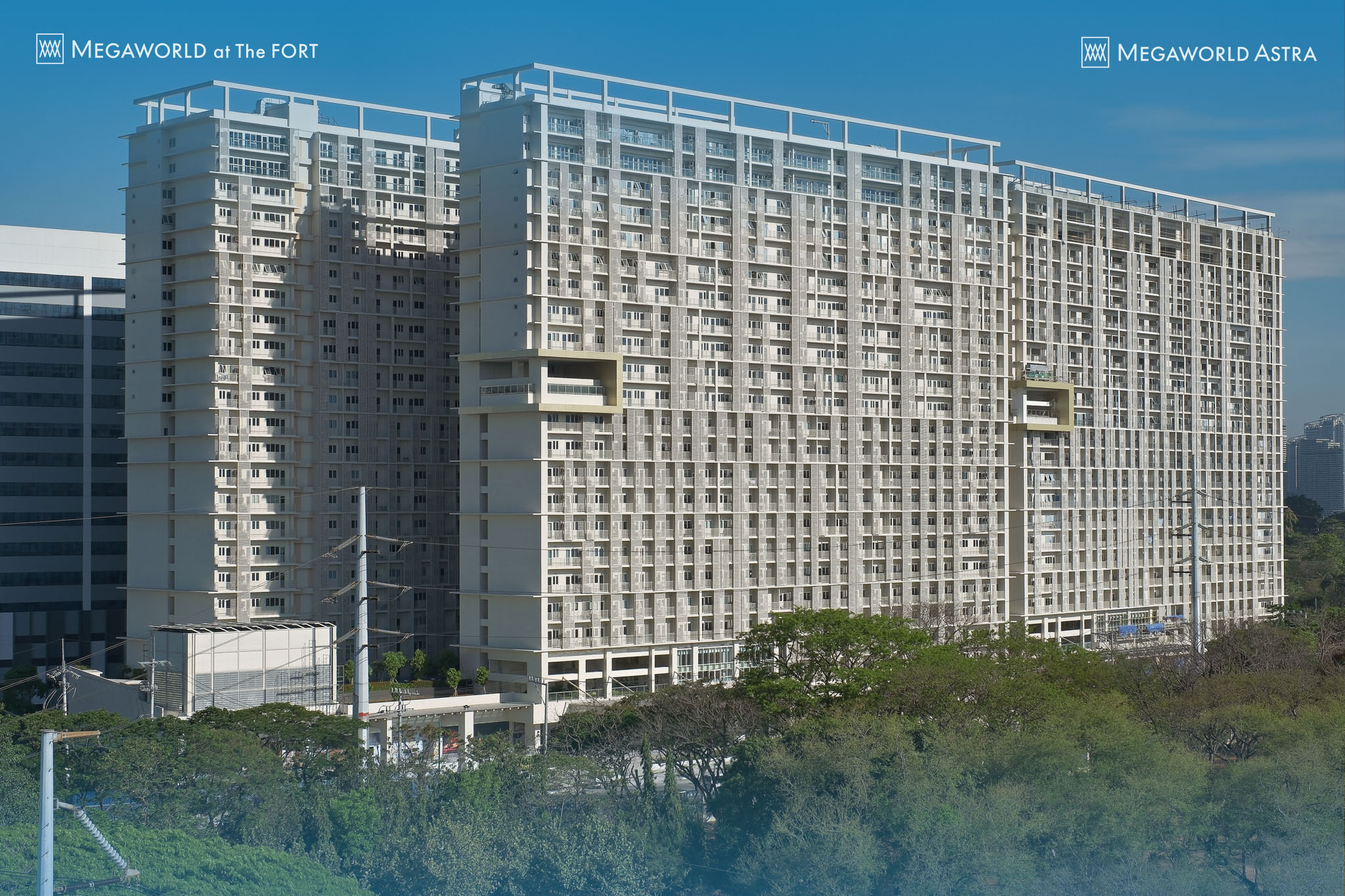 Park McKinley West building exterior facade in McKinley West, Taguig