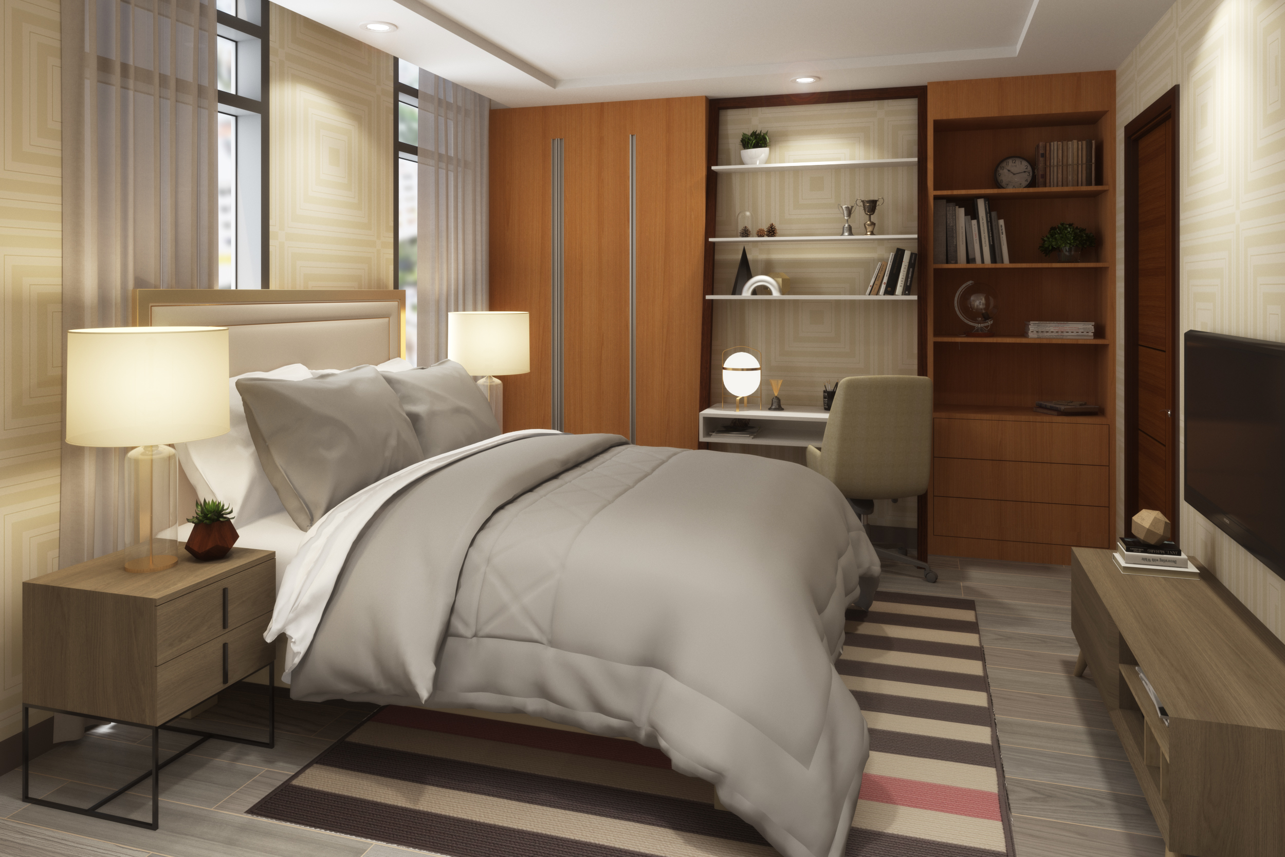 1-Bedroom — Bedroom