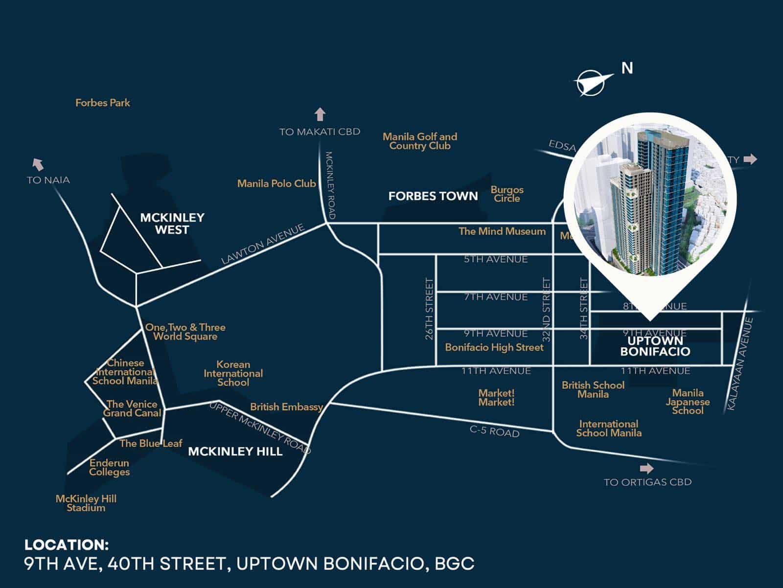 Uptown Bonifacio Map