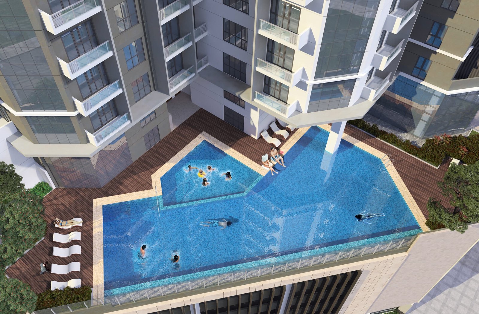 Swimming pool amenity deck, Uptown Arts Residence BGC