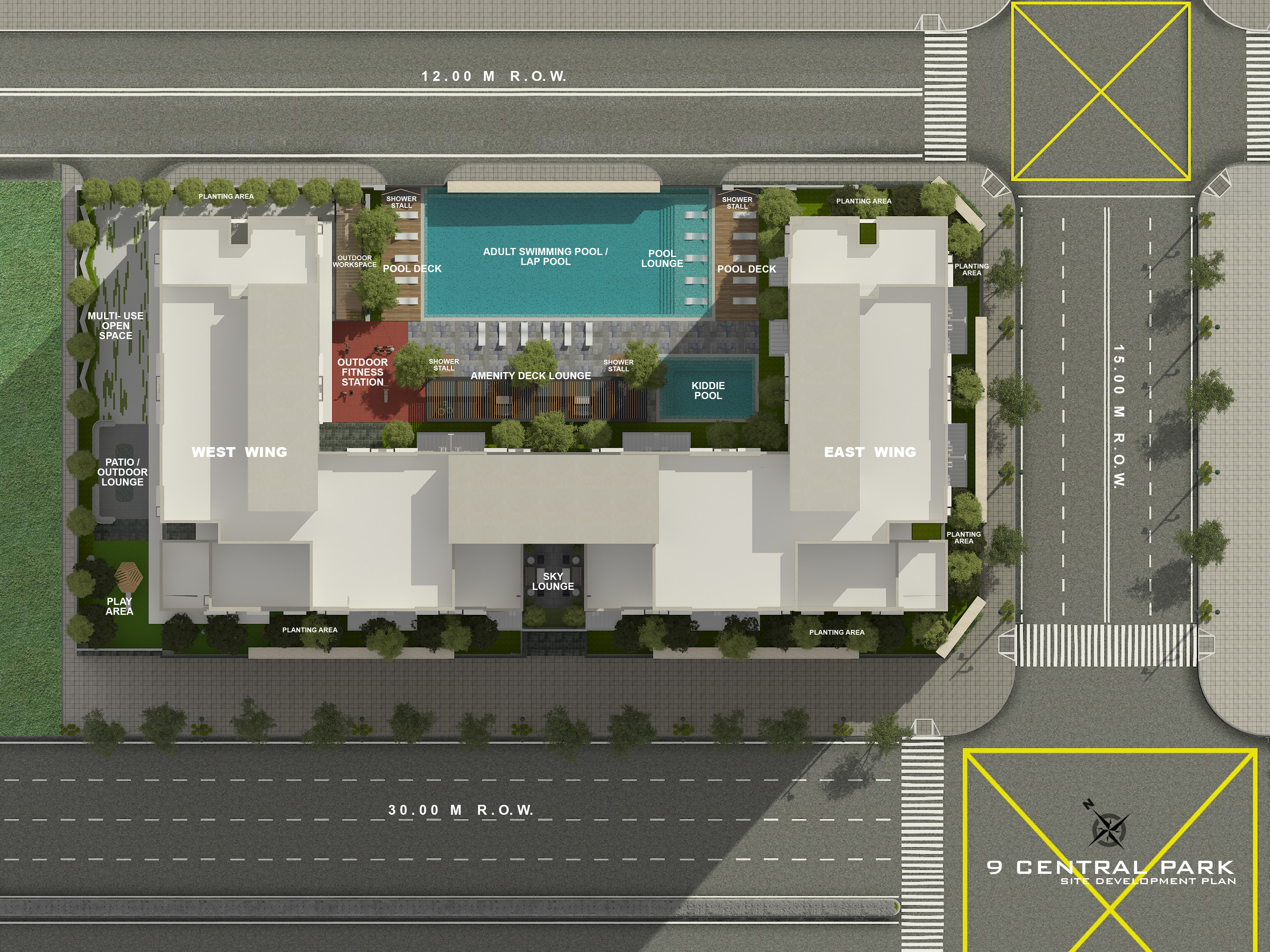 9 Central Park Site Development Plan masterplan render, Northwin Global City, Bulacan