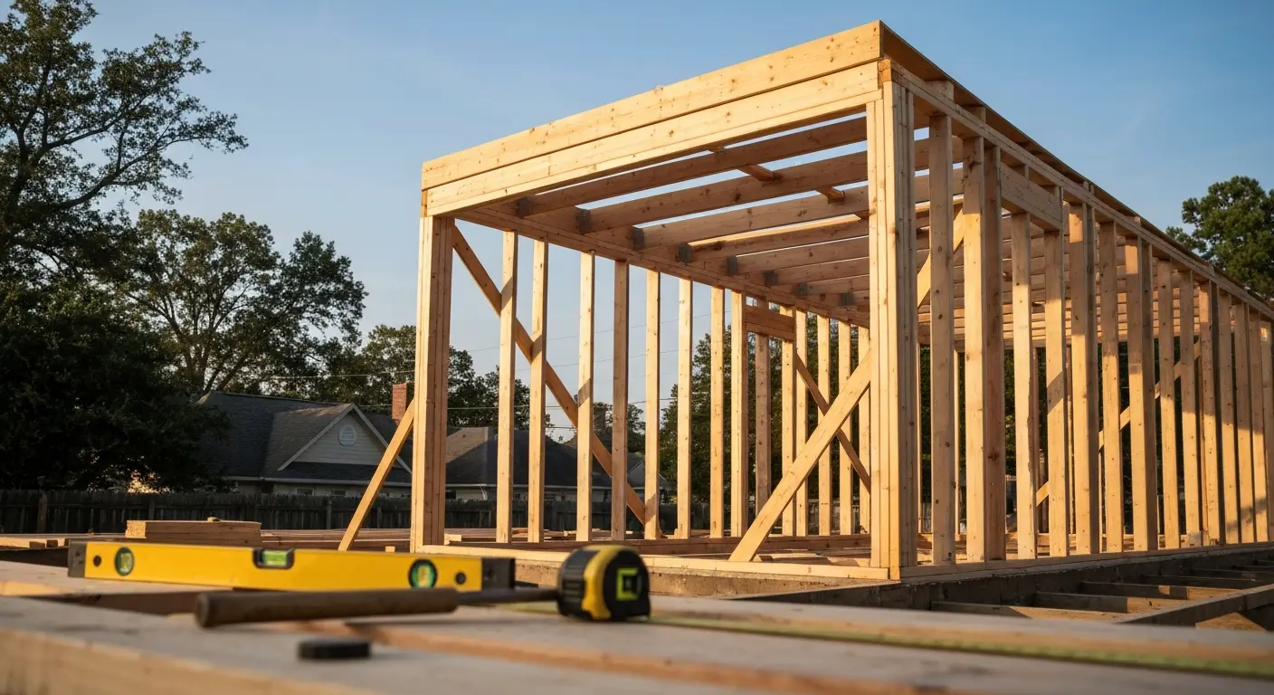 Room addition framing