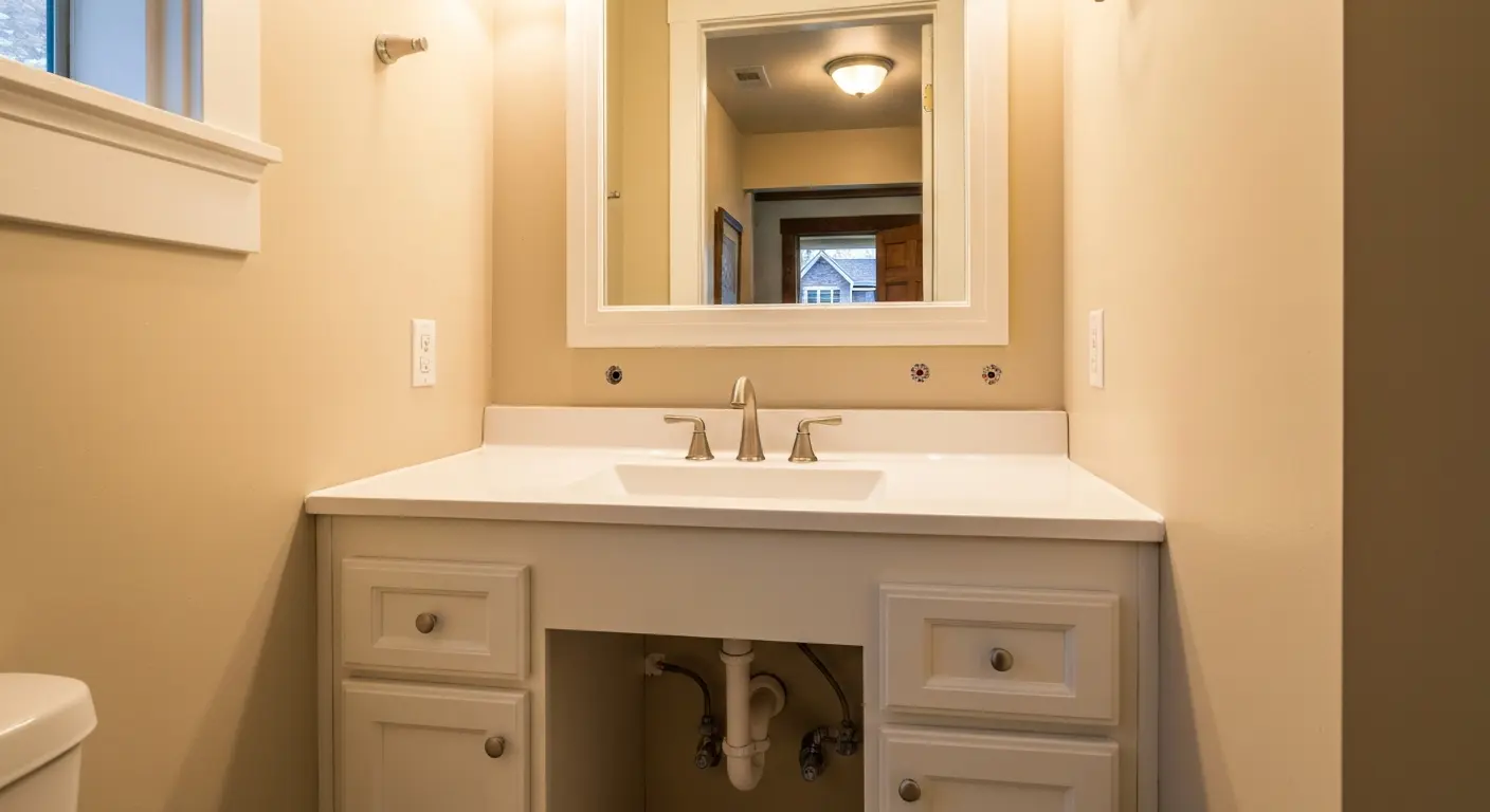Single-sink vanity installation