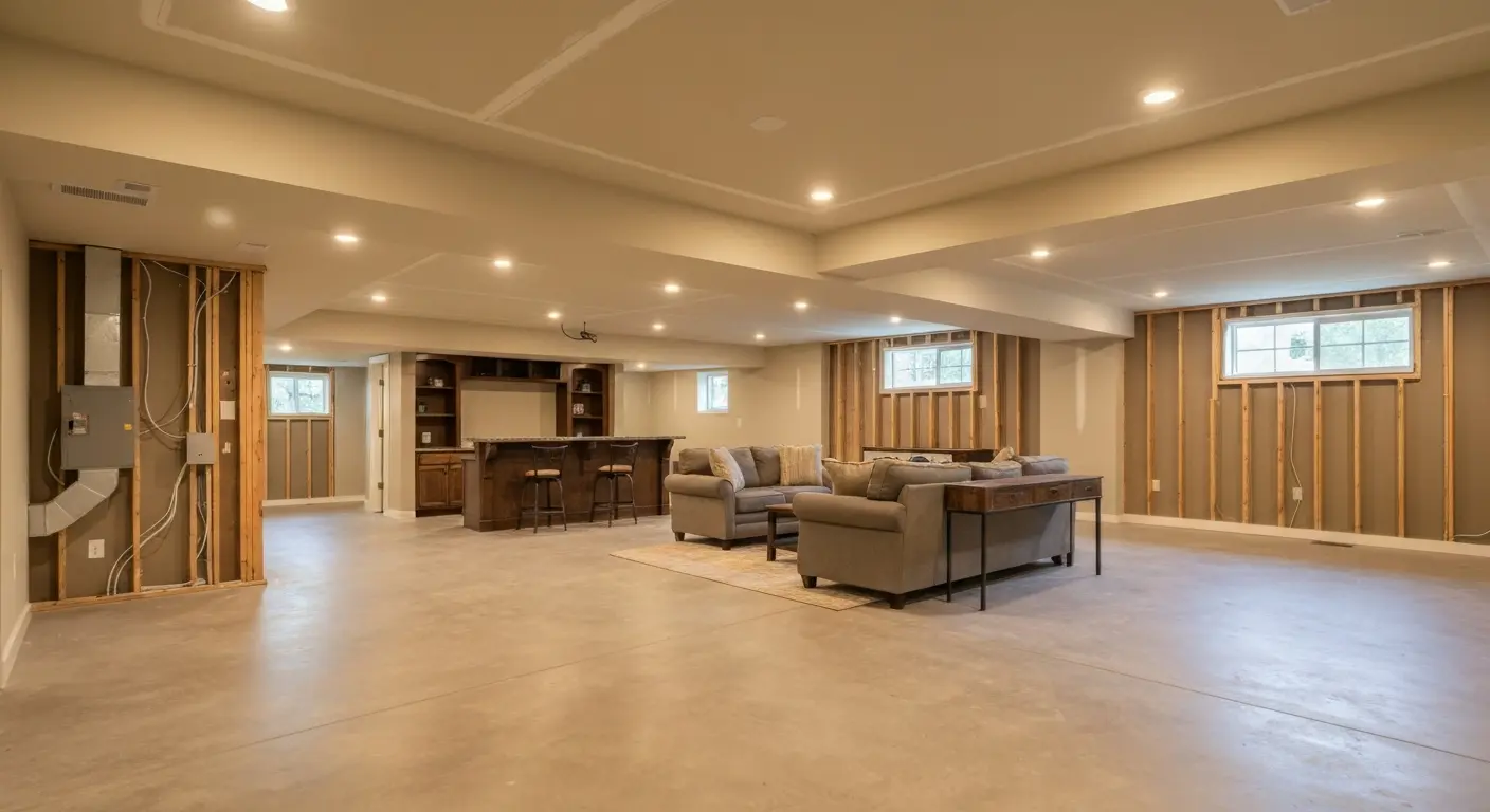 Finished basement with living space