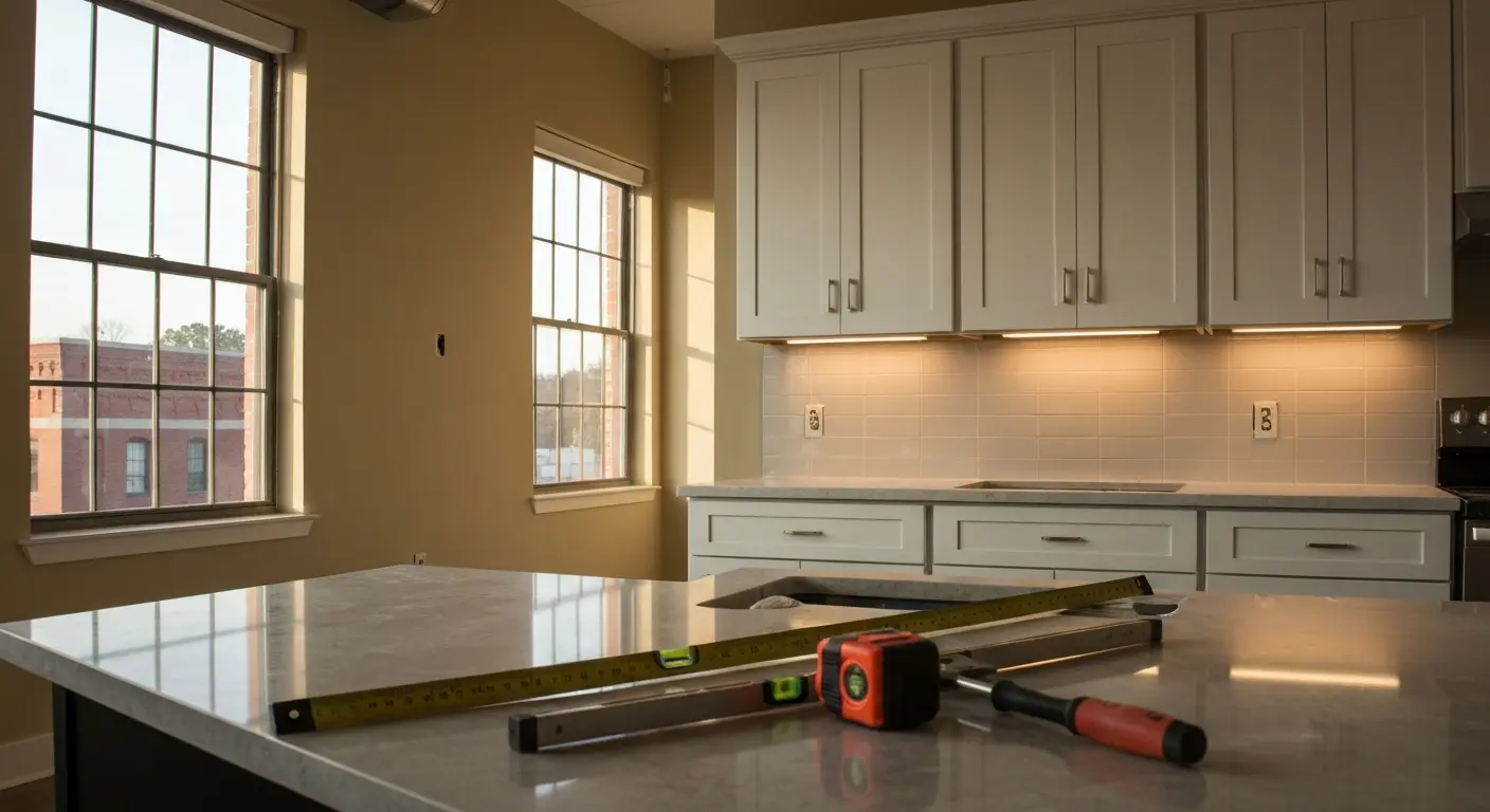 Interior remodeling work
