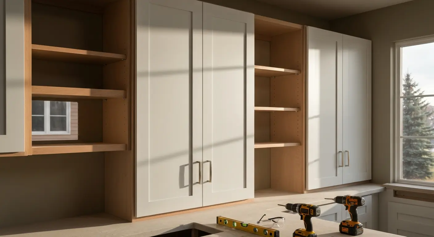 Stock cabinet installation