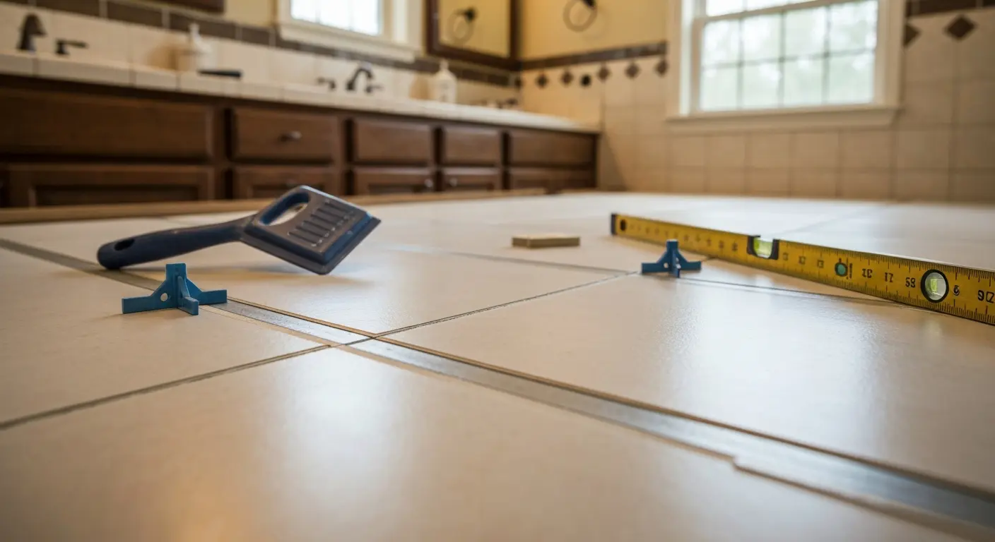 Bathroom flooring installation