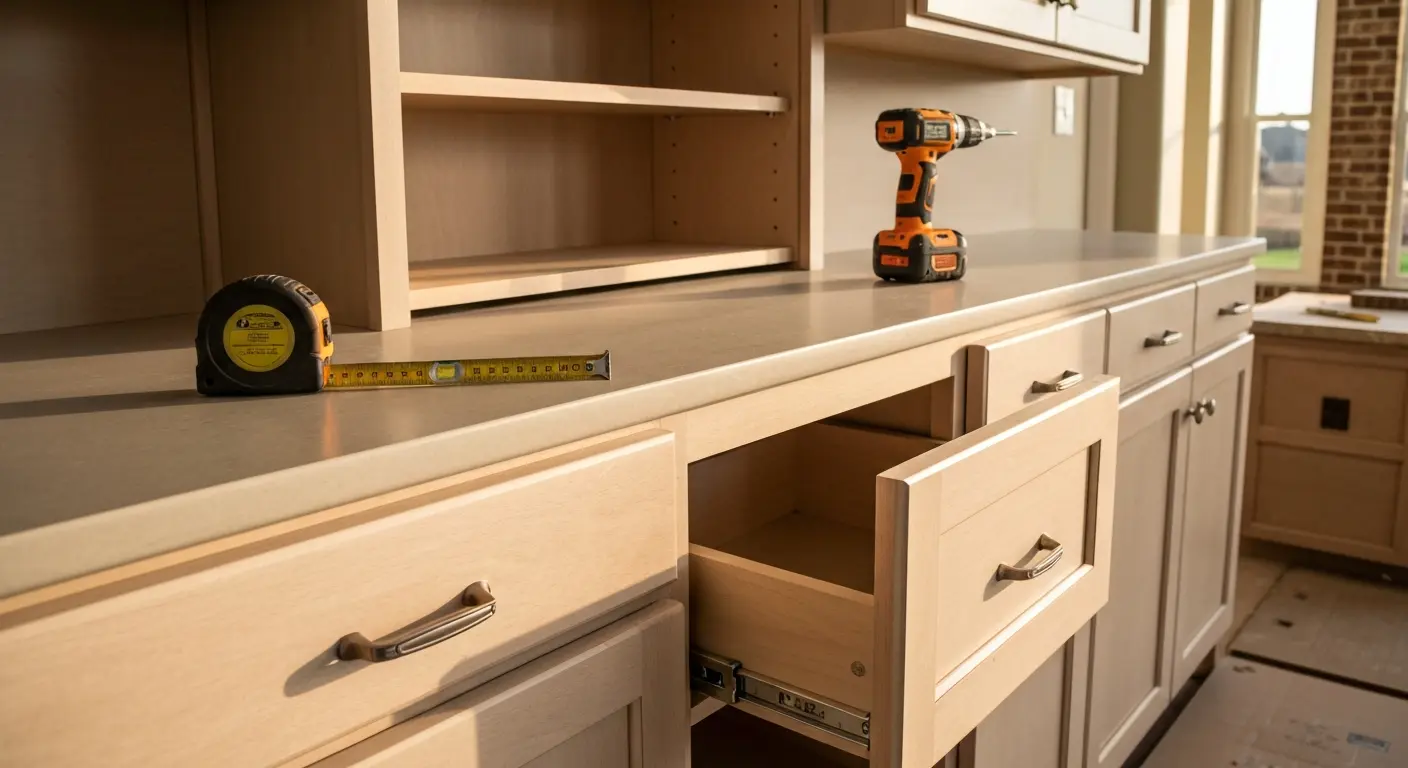 Custom cabinet installation