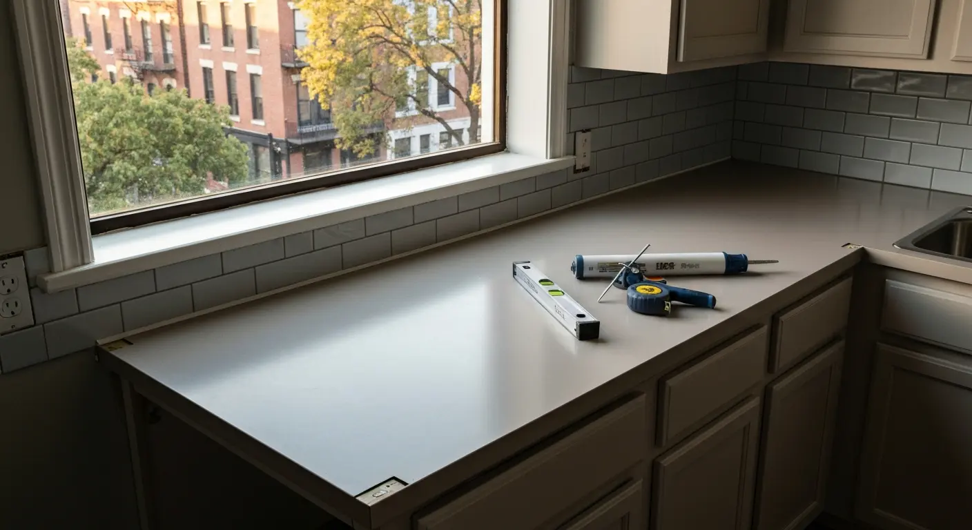 Laminate countertop installation